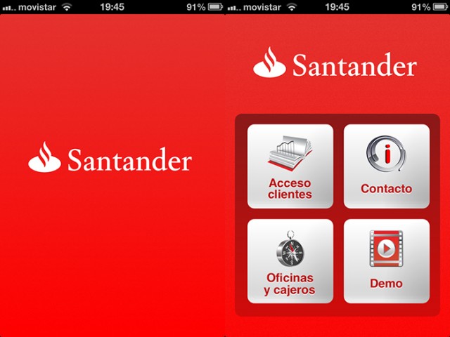 Os Mostramos La Aplicación Del Banco Santander Para IOS