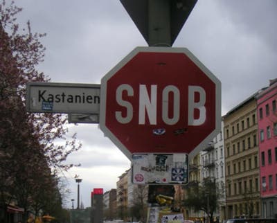 snob-schild
